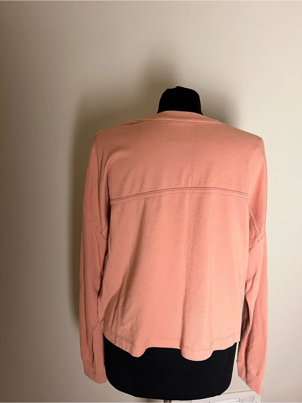 Nike Women's Rose-Tan Crewneck Sweatshirt with White Logo